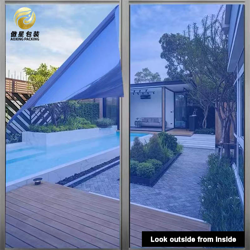 Película unidireccional Film Electrostatic Glass Film Silver Blue Silver
